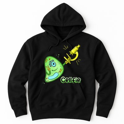 Cellfie Science Joke Biology Cell & Microscope Selfie Pun Hoodie