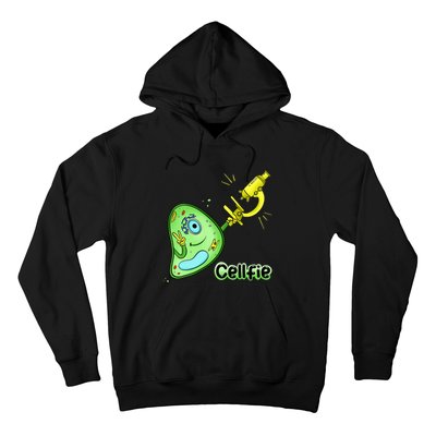 Cellfie Science Joke Biology Cell & Microscope Selfie Pun Hoodie