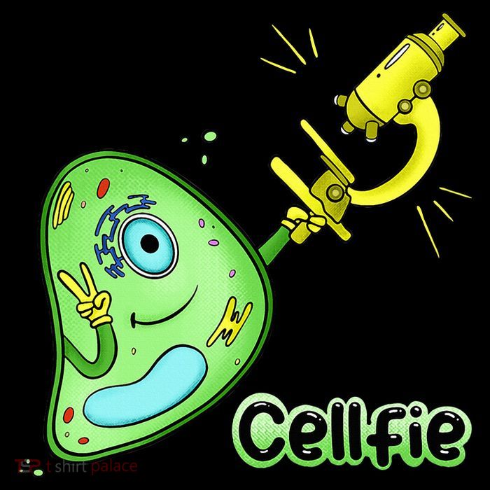 Cellfie Science Joke Biology Cell & Microscope Selfie Pun Sustainable Bucket Hat
