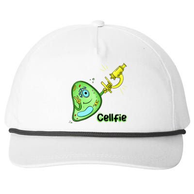 Cellfie Science Joke Biology Cell & Microscope Selfie Pun Snapback Five-Panel Rope Hat