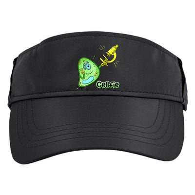 Cellfie Science Joke Biology Cell & Microscope Selfie Pun Adult Drive Performance Visor