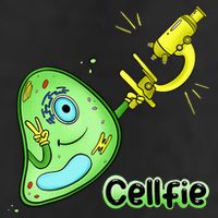 Cellfie Science Joke Biology Cell & Microscope Selfie Pun 11oz C Handle Ceramic Mug