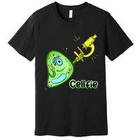 Cellfie Science Joke Biology Cell & Microscope Selfie Pun Premium T-Shirt