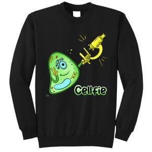 Cellfie Science Joke Biology Cell & Microscope Selfie Pun Tall Sweatshirt