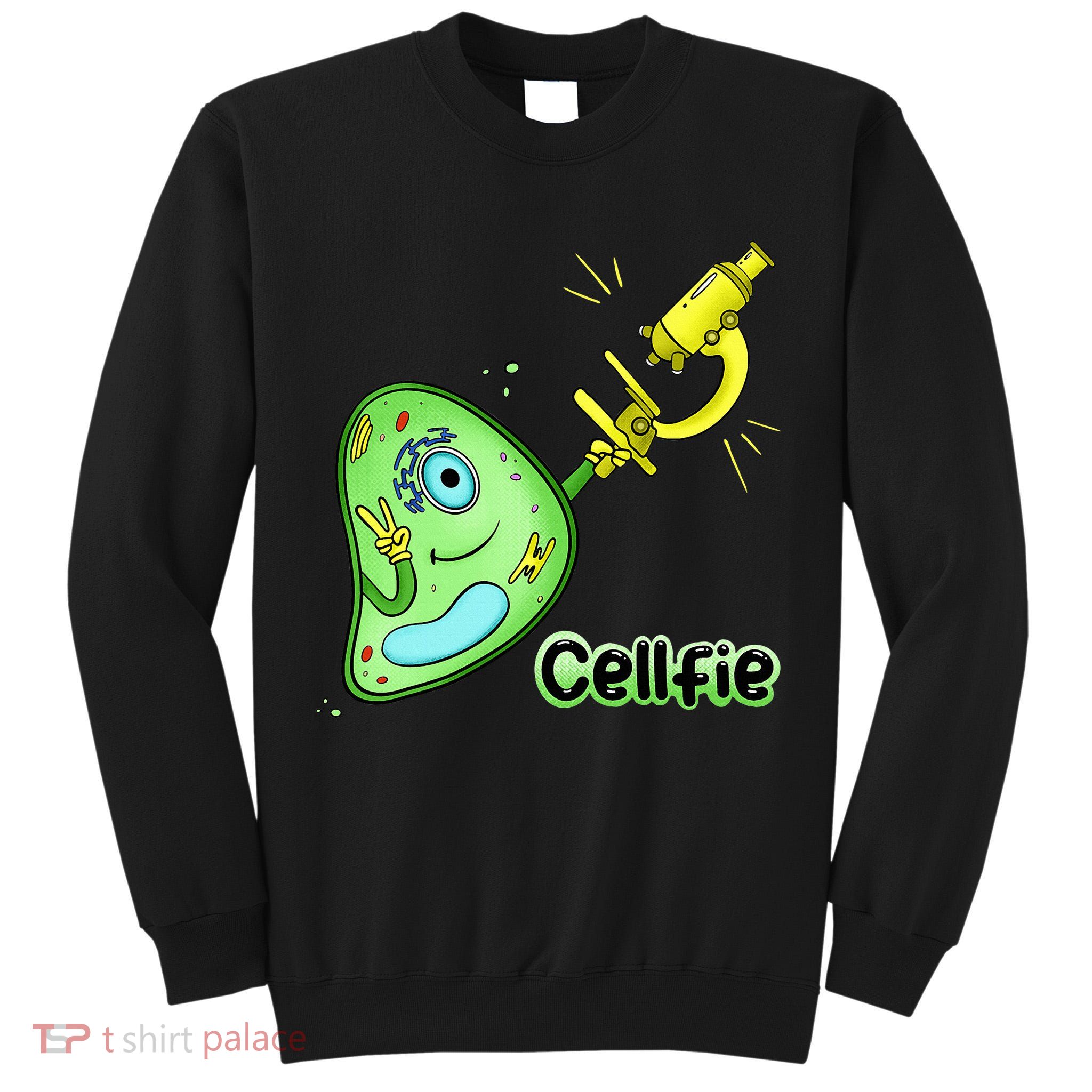 Cellfie Science Joke Biology Cell & Microscope Selfie Pun Tall Sweatshirt