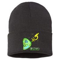 Cellfie Science Joke Biology Cell & Microscope Selfie Pun Sustainable Knit Beanie