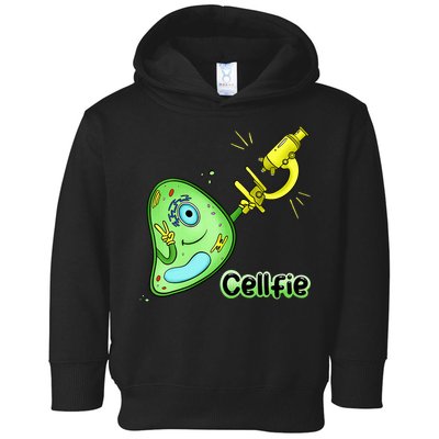Cellfie Science Joke Biology Cell & Microscope Selfie Pun Toddler Hoodie