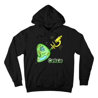 Cellfie Science Joke Biology Cell & Microscope Selfie Pun Tall Hoodie