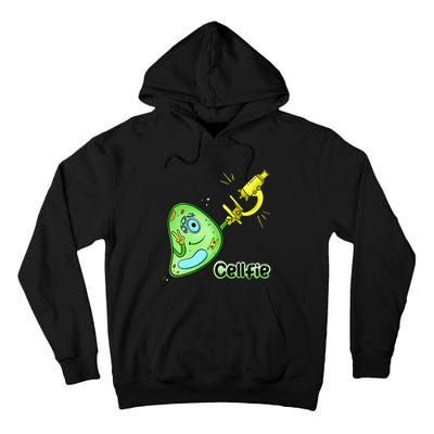 Cellfie Science Joke Biology Cell & Microscope Selfie Pun Tall Hoodie