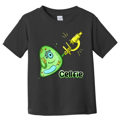 Cellfie Science Joke Biology Cell & Microscope Selfie Pun Toddler T-Shirt