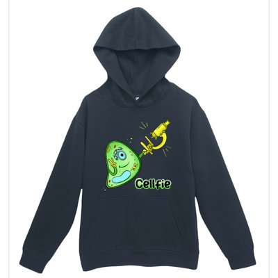 Cellfie Science Joke Biology Cell & Microscope Selfie Pun Urban Pullover Hoodie