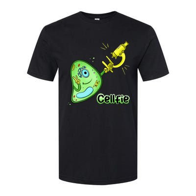 Cellfie Science Joke Biology Cell & Microscope Selfie Pun Softstyle CVC T-Shirt