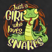Cute Snake Just A Girl Who Loves Snakes 7 Panel Mesh Trucker Snapback Hat