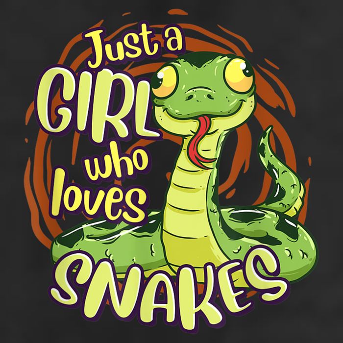 Cute Snake Just A Girl Who Loves Snakes 7 Panel Mesh Trucker Snapback Hat