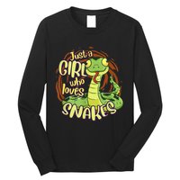 Cute Snake Just A Girl Who Loves Snakes Long Sleeve Shirt