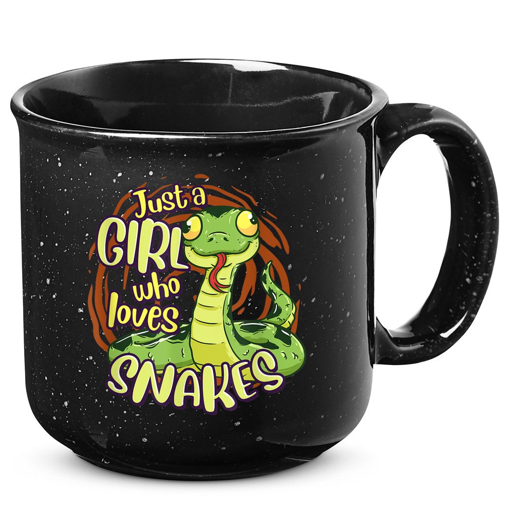 Cute Snake Just A Girl Who Loves Snakes 15oz Campfire Ceramic Mug