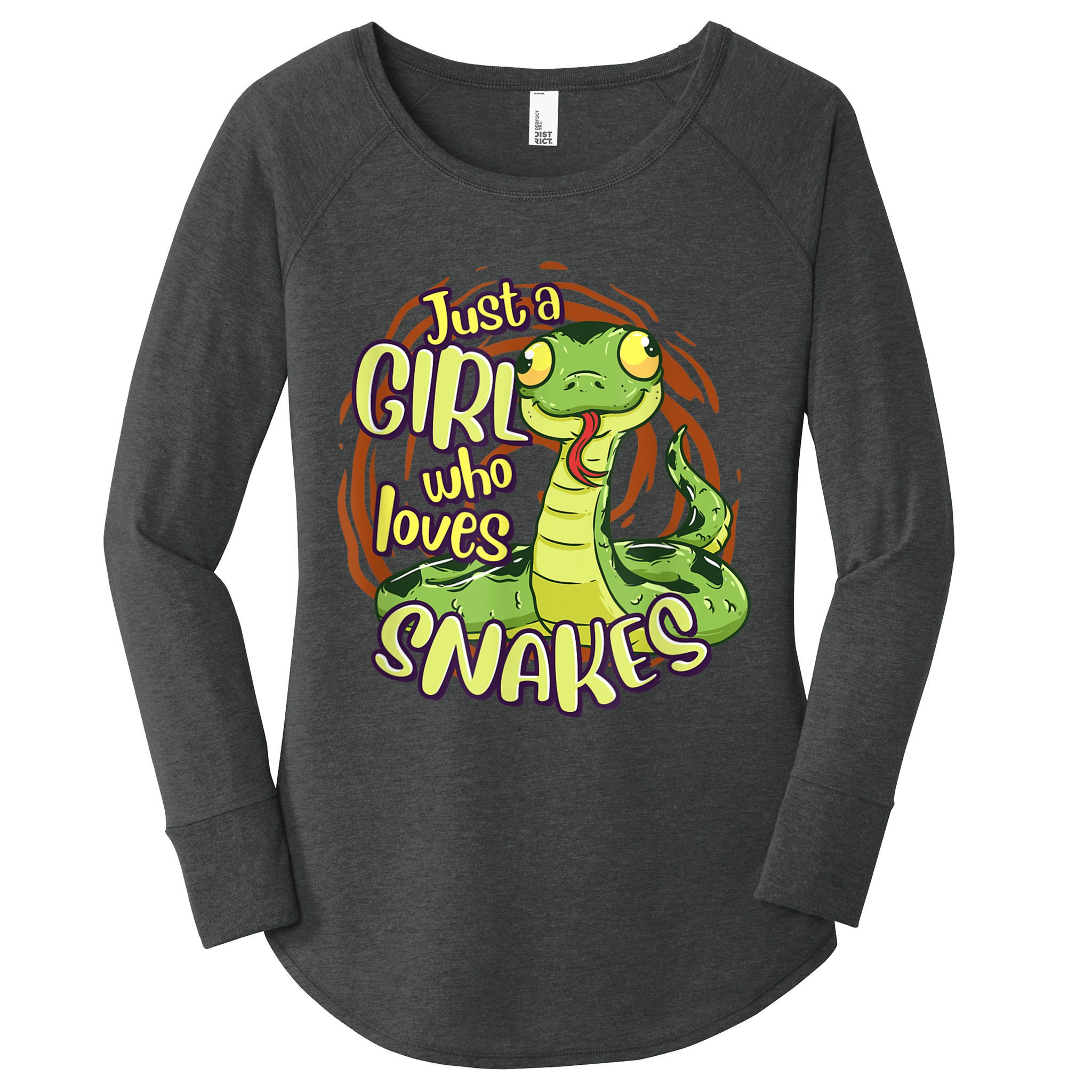 Cute Snake Just A Girl Who Loves Snakes Women's Perfect Tri Tunic Long Sleeve Shirt