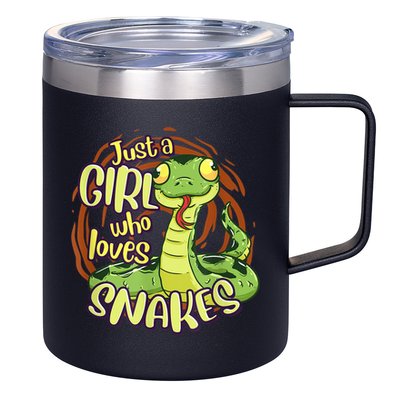 Cute Snake Just A Girl Who Loves Snakes 12oz Stainless Steel Coffee Mug