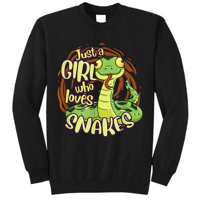 Cute Snake Just A Girl Who Loves Snakes Tall Sweatshirt