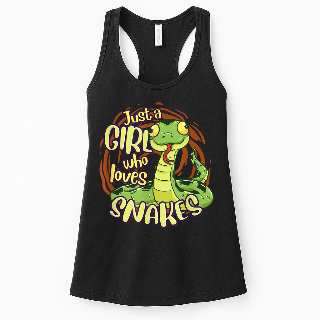 Cute Snake Just A Girl Who Loves Snakes Womens Tank Top