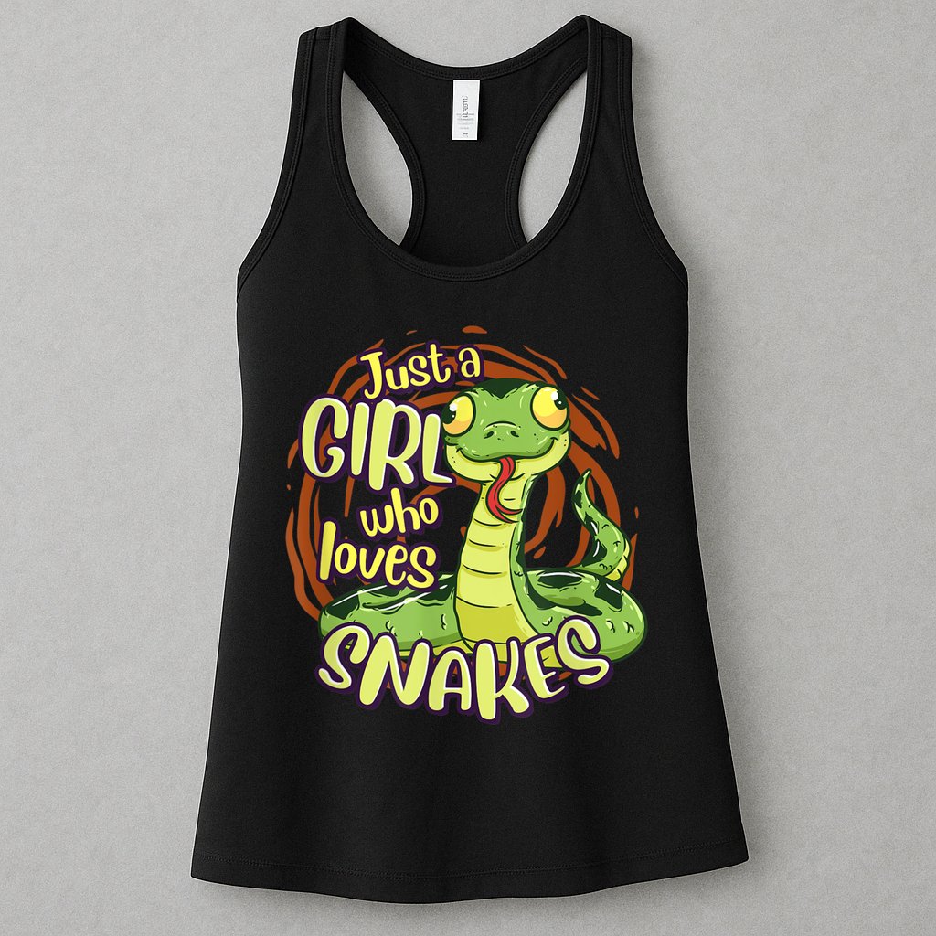 Cute Snake Just A Girl Who Loves Snakes Womens Tank Top