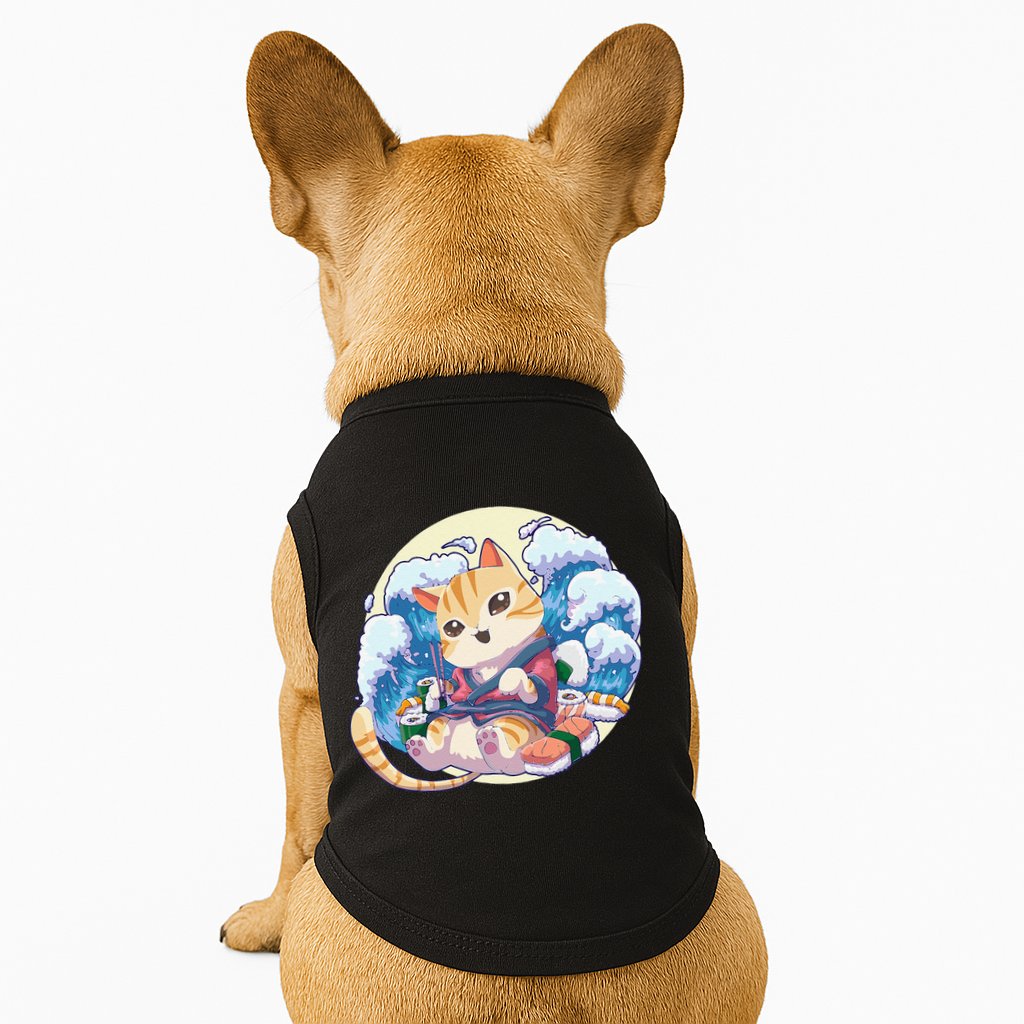 Cat Sushi Japanese Anime Kawaii Neko Doggie Tank