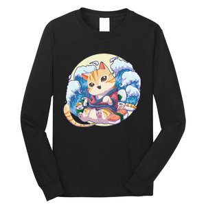 Cat Sushi Japanese Anime Kawaii Neko Long Sleeve Shirt