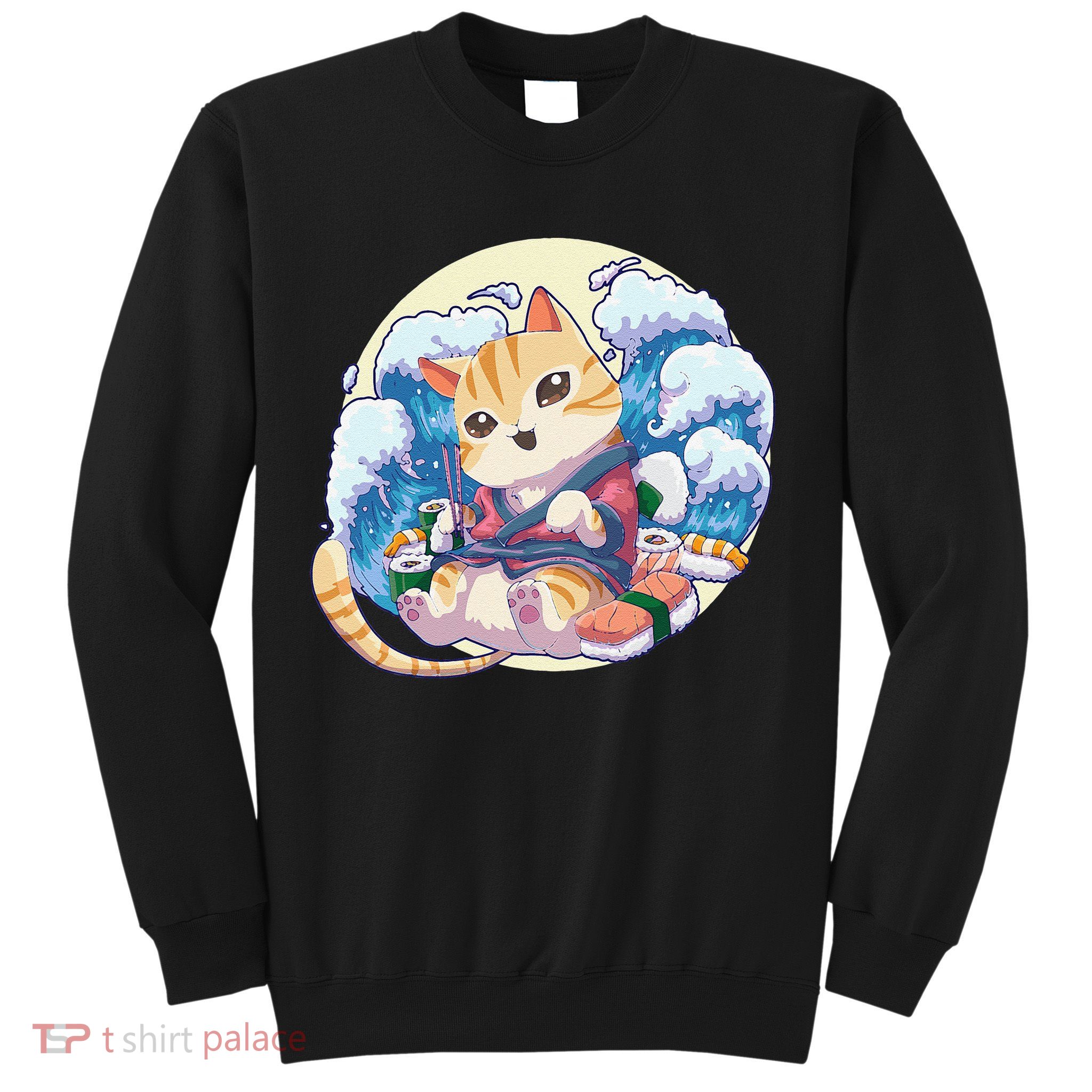 Cat Sushi Japanese Anime Kawaii Neko Sweatshirt