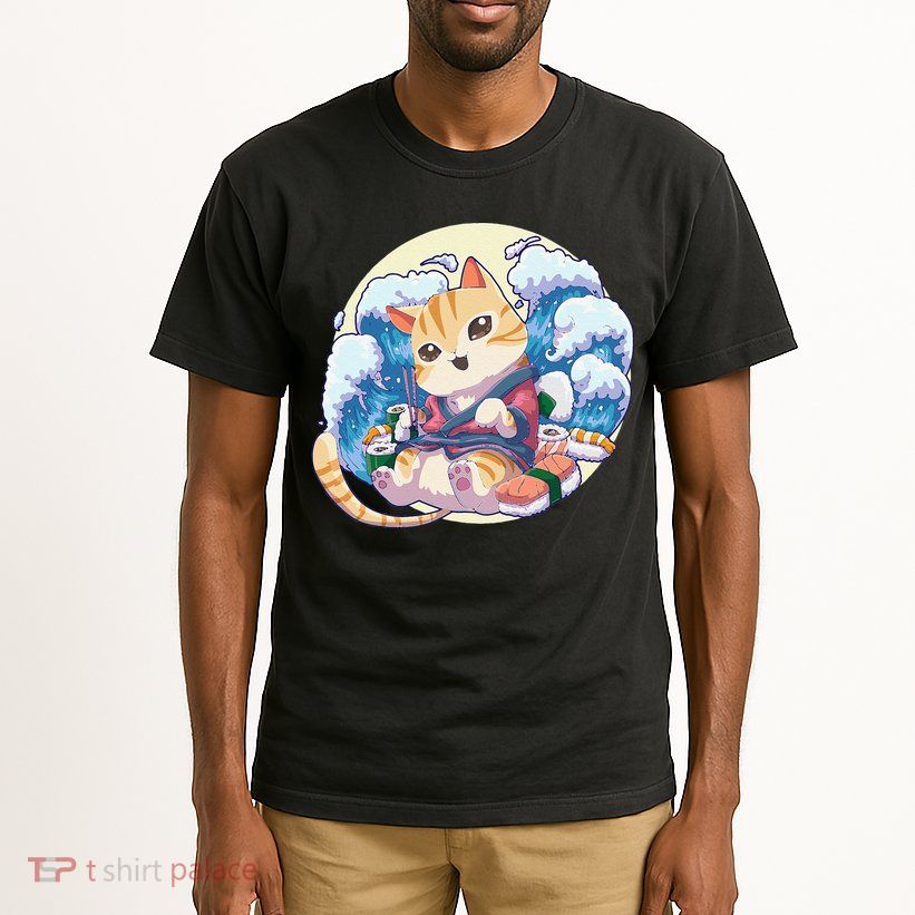 Cat Sushi Japanese Anime Kawaii Neko Tall T-Shirt