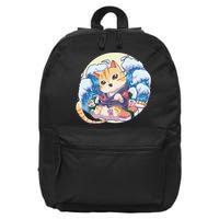 Cat Sushi Japanese Anime Kawaii Neko 16 in Basic Backpack