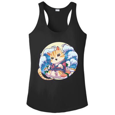 Cat Sushi Japanese Anime Kawaii Neko Ladies PosiCharge Competitor Racerback Tank