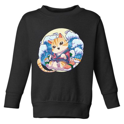 Cat Sushi Japanese Anime Kawaii Neko Toddler Sweatshirt