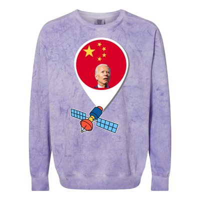 Chinese Spy Joe Biden Balloon Funny Colorblast Crewneck Sweatshirt