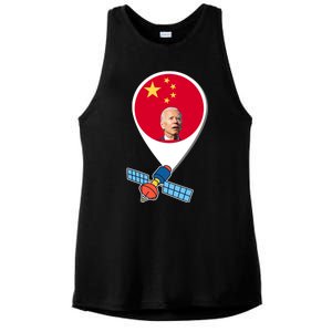 Chinese Spy Joe Biden Balloon Funny Ladies PosiCharge Tri-Blend Wicking Tank