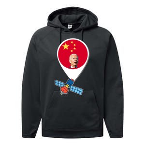 Chinese Spy Joe Biden Balloon Funny Performance Fleece Hoodie