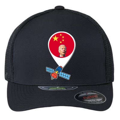 Chinese Spy Joe Biden Balloon Funny Flexfit Unipanel Trucker Cap