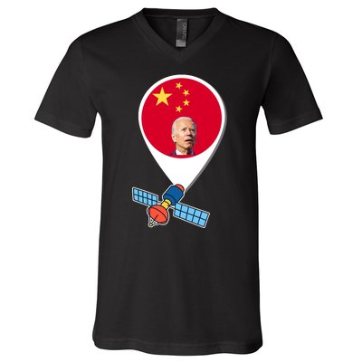 Chinese Spy Joe Biden Balloon Funny V-Neck T-Shirt