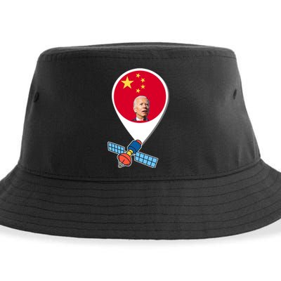 Chinese Spy Joe Biden Balloon Funny Sustainable Bucket Hat