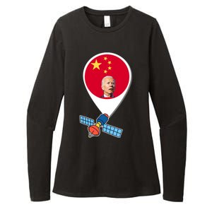 Chinese Spy Joe Biden Balloon Funny Womens CVC Long Sleeve Shirt