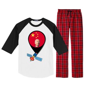 Chinese Spy Joe Biden Balloon Funny Raglan Sleeve Pajama Set