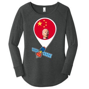 Chinese Spy Joe Biden Balloon Funny Women's Perfect Tri Tunic Long Sleeve Shirt