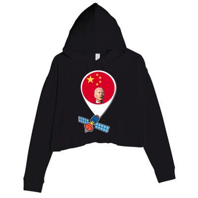 Chinese Spy Joe Biden Balloon Funny Crop Fleece Hoodie