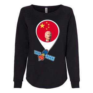 Chinese Spy Joe Biden Balloon Funny Womens California Wash Sweatshirt