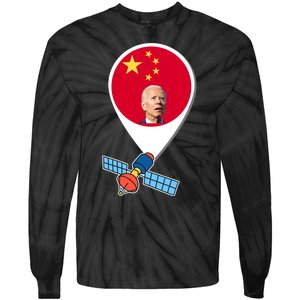 Chinese Spy Joe Biden Balloon Funny Tie-Dye Long Sleeve Shirt