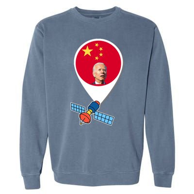 Chinese Spy Joe Biden Balloon Funny Garment-Dyed Sweatshirt