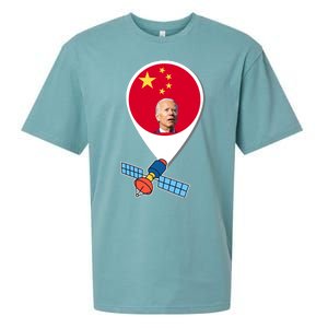 Chinese Spy Joe Biden Balloon Funny Sueded Cloud Jersey T-Shirt