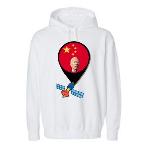 Chinese Spy Joe Biden Balloon Funny Garment-Dyed Fleece Hoodie