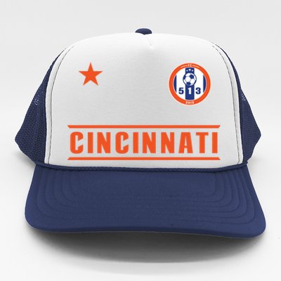 Cincinnati Soccer Jersey 513 Original Royal Design Cute Gift Trucker Hat