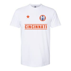 Cincinnati Soccer Jersey 513 Original Royal Design Cute Gift Softstyle CVC T-Shirt