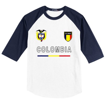 Colombia Sportsoccer Jersey Flag Baseball Sleeve Shirt